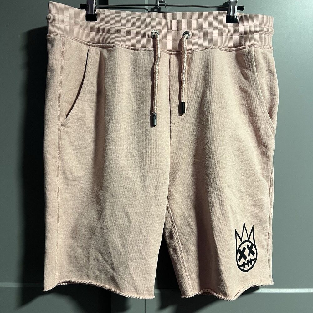 Cult of Individuality Pale Pink Drawstring Men's Shorts with Logo